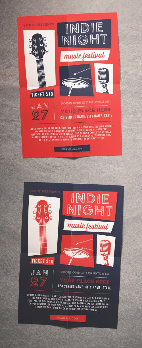 Adobe Stock - Indie Night Music Festival Flyer - 279403777