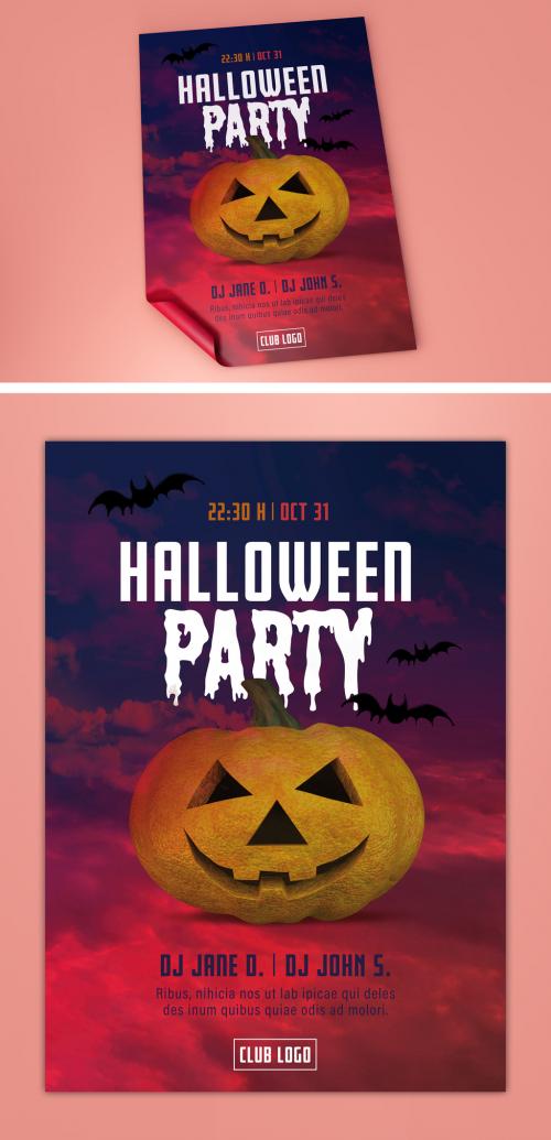 Adobe Stock - Halloween Party Poster Layout - 279859915