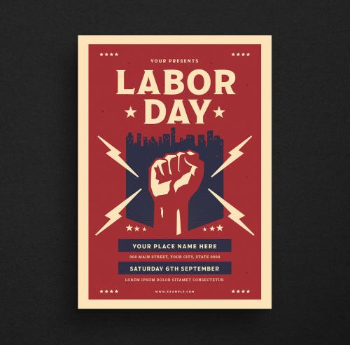 Adobe Stock - Labor Day Event Flyer Layout - 282492311