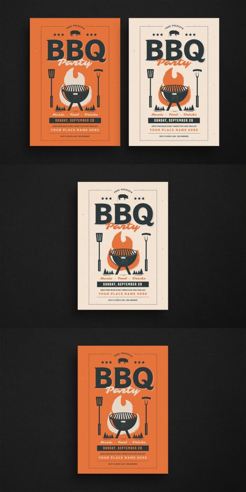 Adobe Stock - BBQ Party Event Flyer Layout - 282492344