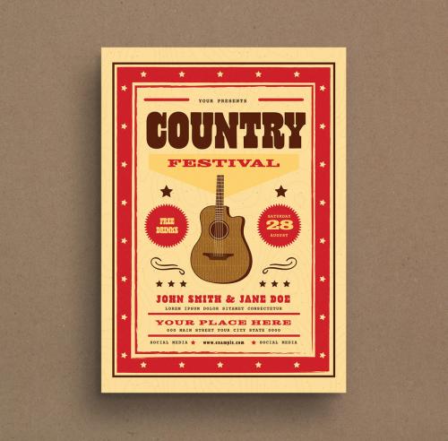 Adobe Stock - Country Festival Event Flyer Layout - 282492348