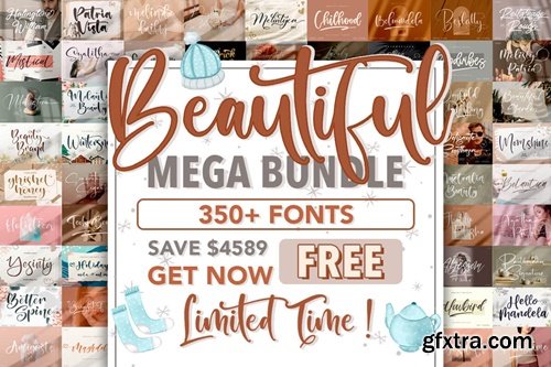 Beautiful Fonts Mega Bundle 16746974