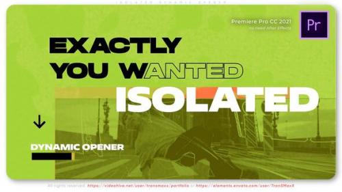 Videohive - Isolated Dynamic Opener - 49217356
