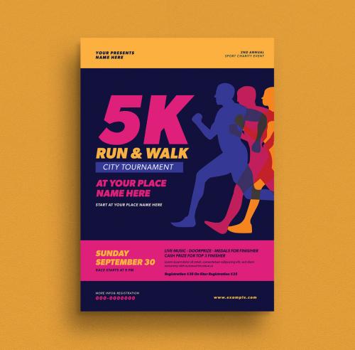 Adobe Stock - Fun Run Race Event Flyer Layout - 283569802