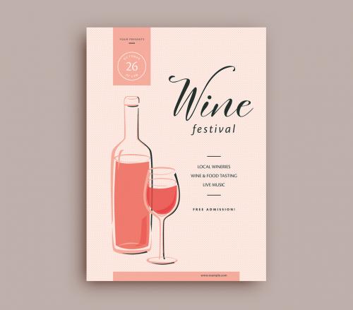 Adobe Stock - Wine Festival Flyer Layout - 285531569