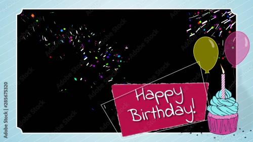 Adobe Stock - Happy Birthday Title Frame - 285675320