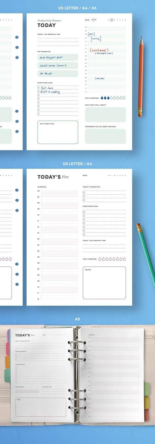 Adobe Stock - Daily Productivity Planner To Do List Layout - 285686390