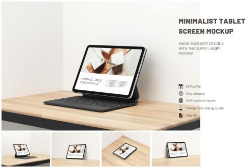 Minimalist Tablet Screen Mockup