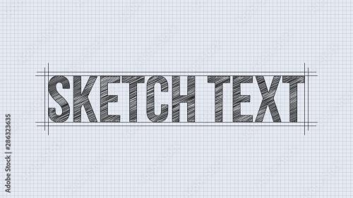 Adobe Stock - Sketch Title Text - 286323635