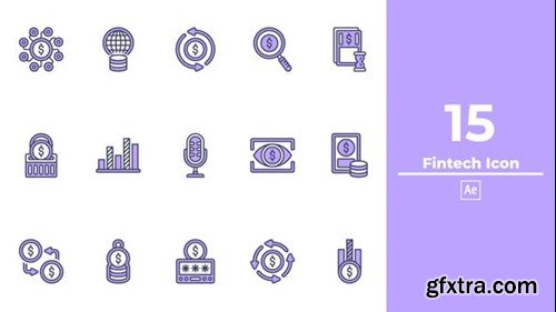 Videohive Fintech Icon After Effects 49385610