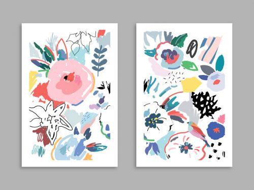 Adobe Stock - Cards With Floral Elements - 286892215