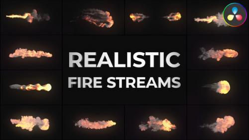 Videohive - Realistic Fire Streams for DaVinci Resolve - 49276793