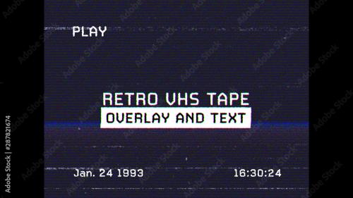 Adobe Stock - Retro VHS Tape Overlay - 287821674