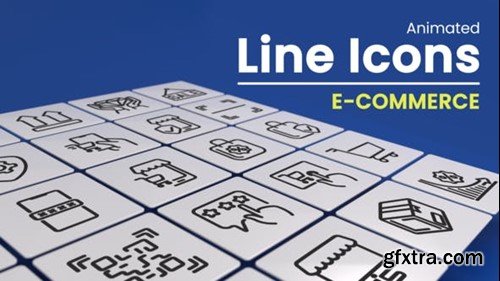 Videohive 50 Animated E-Commerce Line Icons 49398252