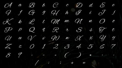ArtList - Christmas Calligraphy Alphabet - 126396