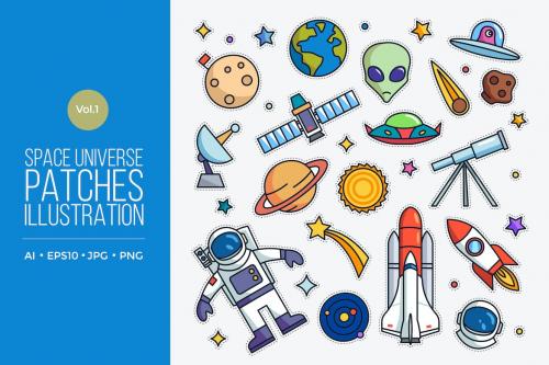 Space Universe Vector Patches Vol.1