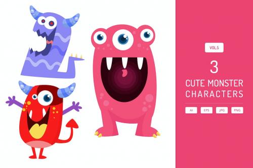 Cute Monster Characters Vol.5