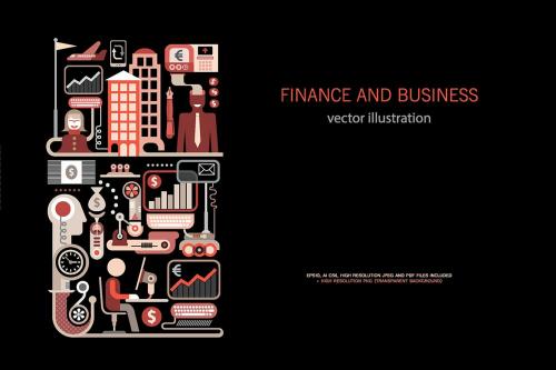 Finance and Business vector illustration
