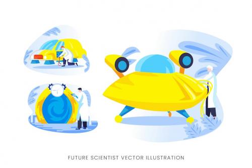 Future Scientist Vector Character Set