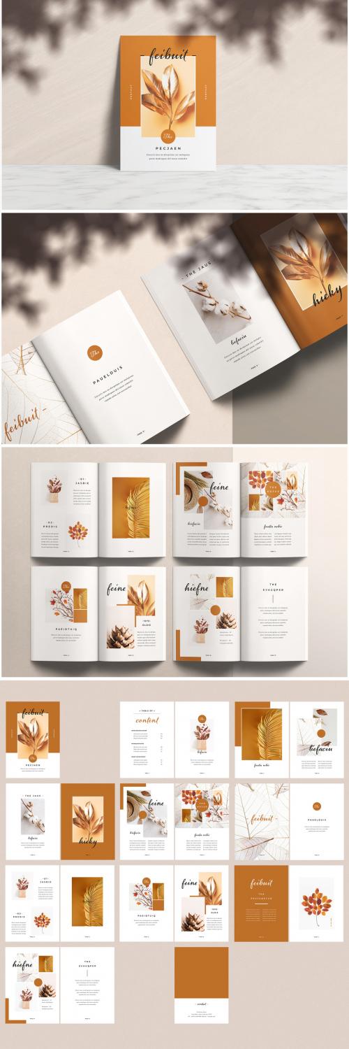 Adobe Stock - Portfolio Layout with Brown Accents - 291543290