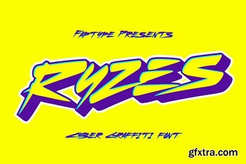 Ryzes | Cyber Graffiti Font Vol. 4 Q459VCP