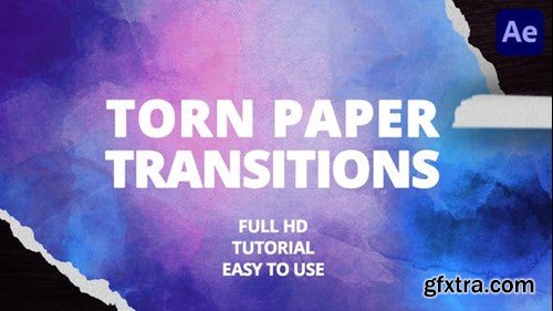 Videohive Torn Paper Transitions for After Effects 49449613