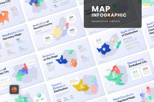 Gradient Map PowerPoint Infographic