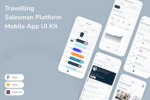 Travelling Salesman Platform Mobile App UI Kit GQRA94U
