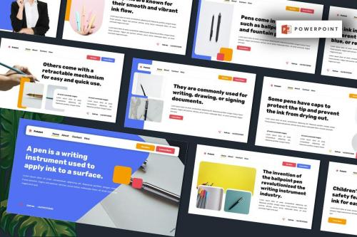 Petelot Education & Stationery Powerpoint Template