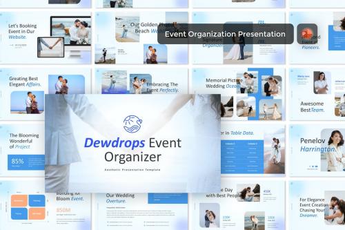 Dewdrops Event Organizer Aesthetic PowerPoint 2536QZZ
