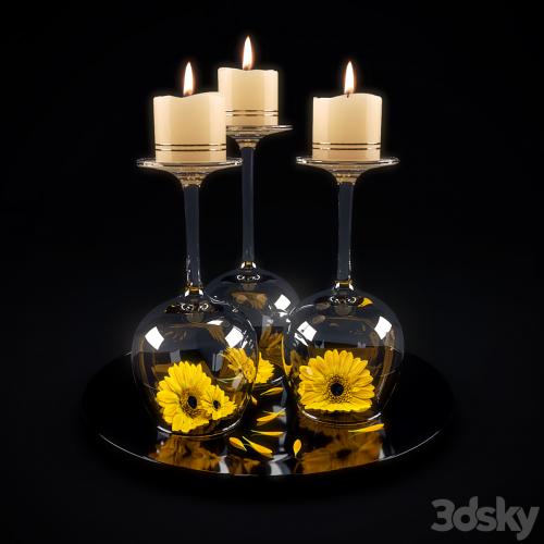 Decorative romantic candle