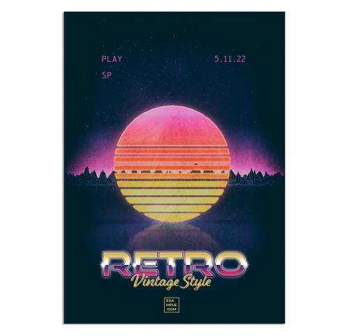 Adobe Stock - Retro 80s Sci-Fi Event Poster Layout - 295918741