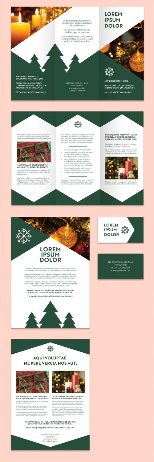 Adobe Stock - Christmas Flyer Promotional Layout Set - 295954367