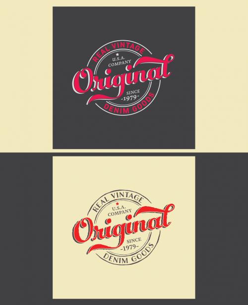 Adobe Stock - Vintage Circle Typography Logo Layout - 295955246