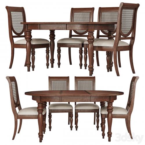 Dining Group LIFESTYLE-Table and Chairs VICTORIA TOBACCO (02)