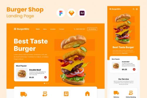 BurgerBlitz - Burger Shop Landing Page