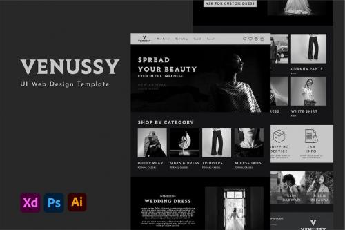 Venussy UI Web Design Template