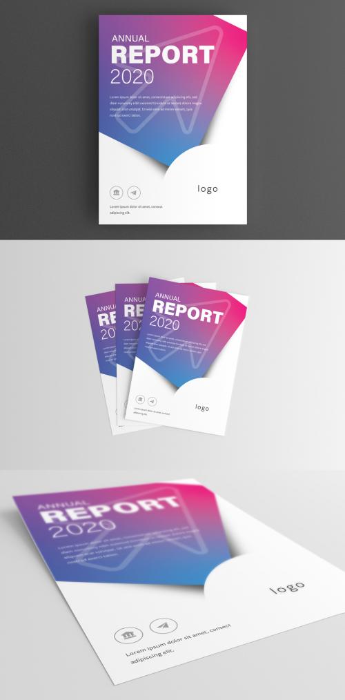 Adobe Stock - Report Cover Layout with Arrow and Typographic Accents - 298304453