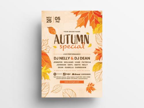 Adobe Stock - Autumn Event Flyer Layout - 299565709