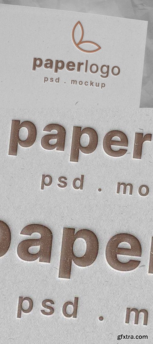 Paper Logo PSD Mockup Template