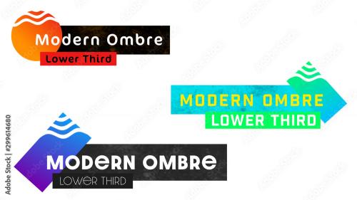 Adobe Stock - Modern Ombre Lower Third - 299614680