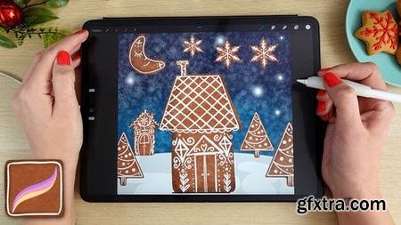 Gingerbread Painting And Brush-Making In Procreate