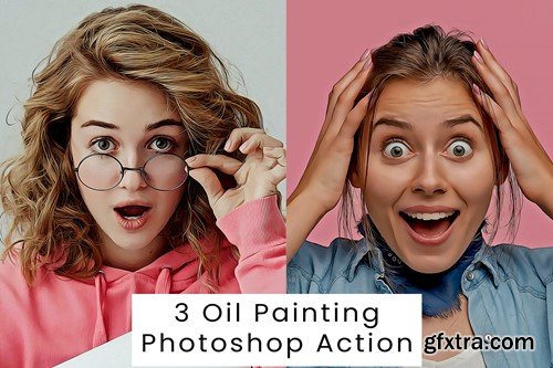 3 Oil Painting Photoshop Action N99GBMZ