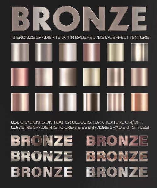 Adobe Stock - Bronze and Copper Gradient Text Effects - 301005883