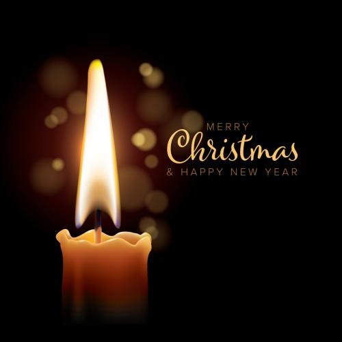 Adobe Stock - Christmas Flyer Layout with Candle Image - 301445365