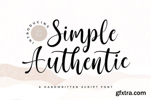 Simple Authentic Script Font H9HD66H