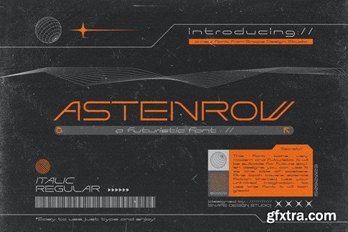 Astenrow - Futuristic Font XMFJ6TB