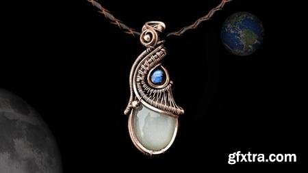 Wire Wrapping Jewelry Making: Bluemoon Wire Wrap Pendant