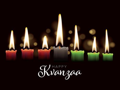 Adobe Stock - Kwanzaa Card Layout with Candles - 306959180