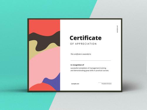 Adobe Stock - Elegant Abstract Award Certificate Layout - 307456580